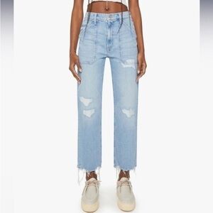 NWT MOTHER The Patch Rambler Ankle Chew jeans in Norway Jose 31